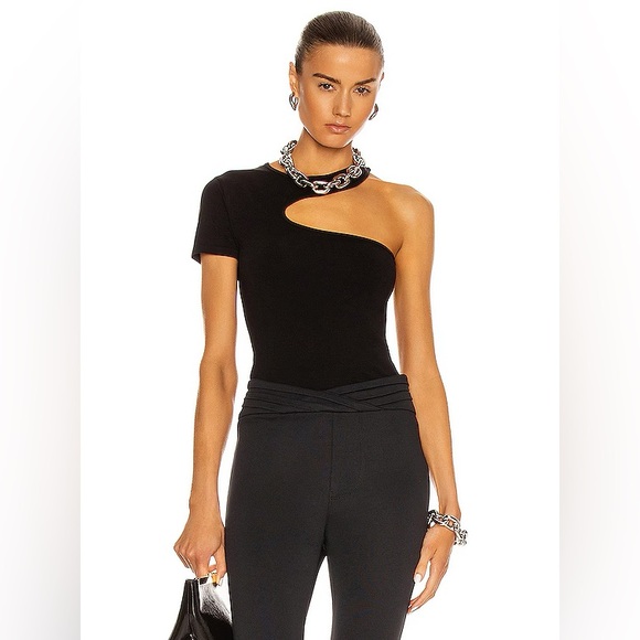 NWT Helmut Lang Black Cutout T - Picture 1 of 6